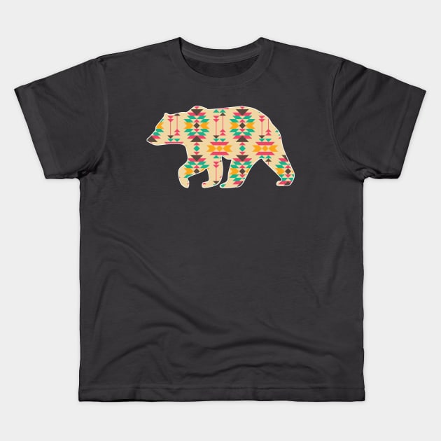 Bear Pattern - 8 Kids T-Shirt by Brightfeather